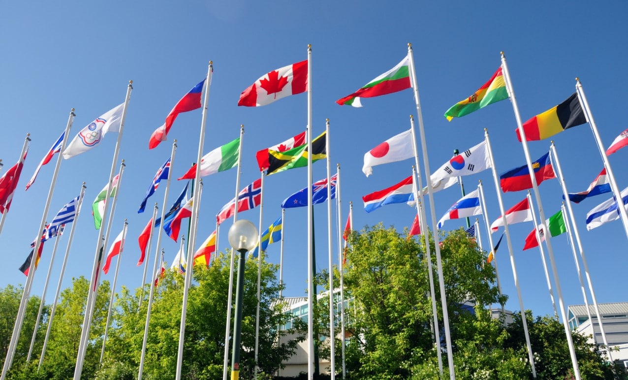 The Case for International Investing | International flags flying together